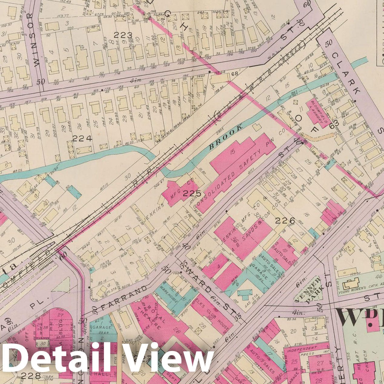 Historic Map : Atlas of Bloomfield, Belleville and Nutley; Essex County Vol D, Bloomfield 1932 Plate 001 , Vintage Wall Art