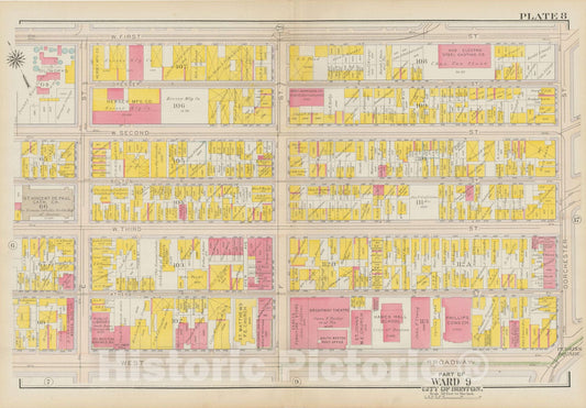 Historic Map : Atlas City of Boston: South Boston 1919 Plate 008 , Vintage Wall Art