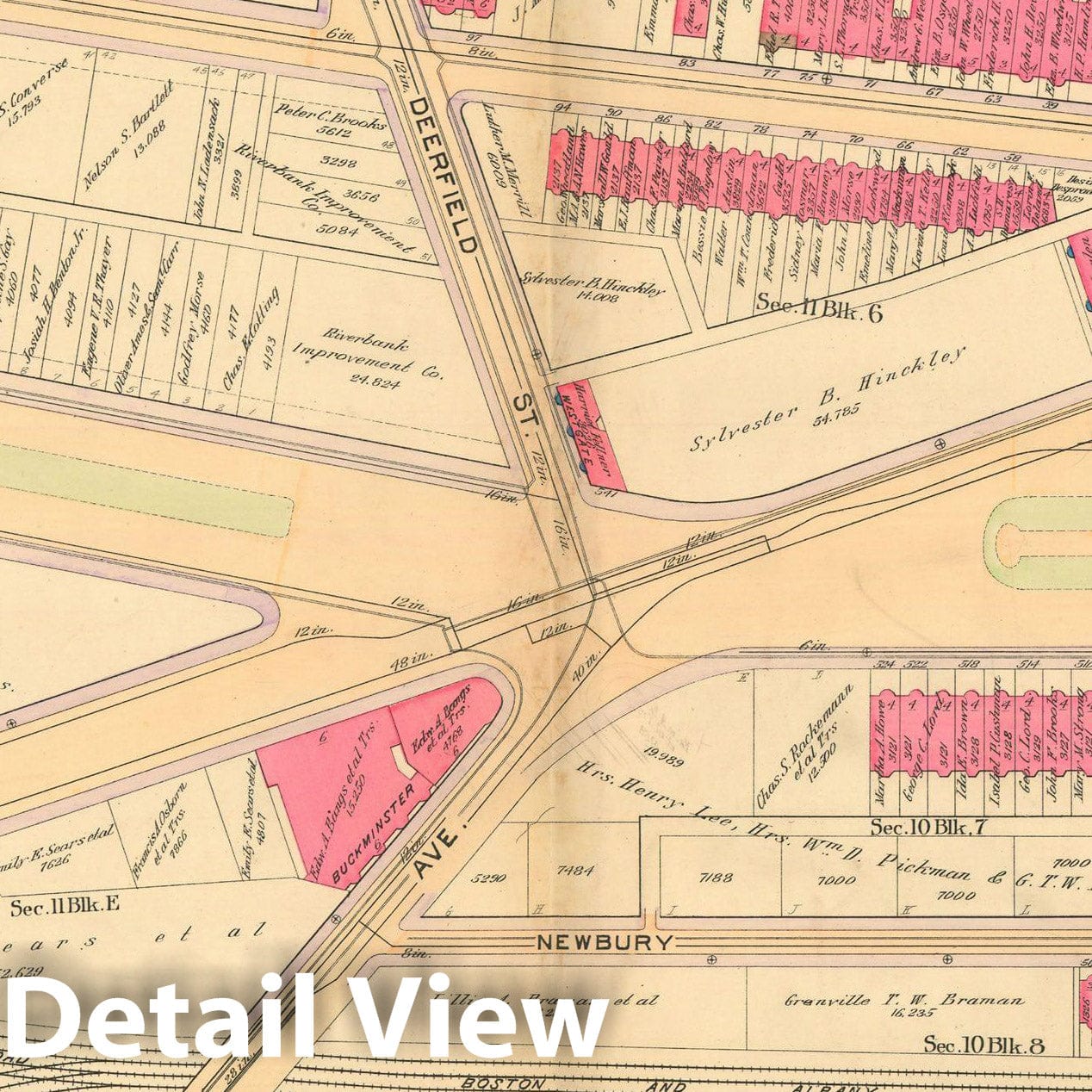 Historic Map : Atlas of Boston Proper, 1902 Plate 034 , Vintage Wall Art