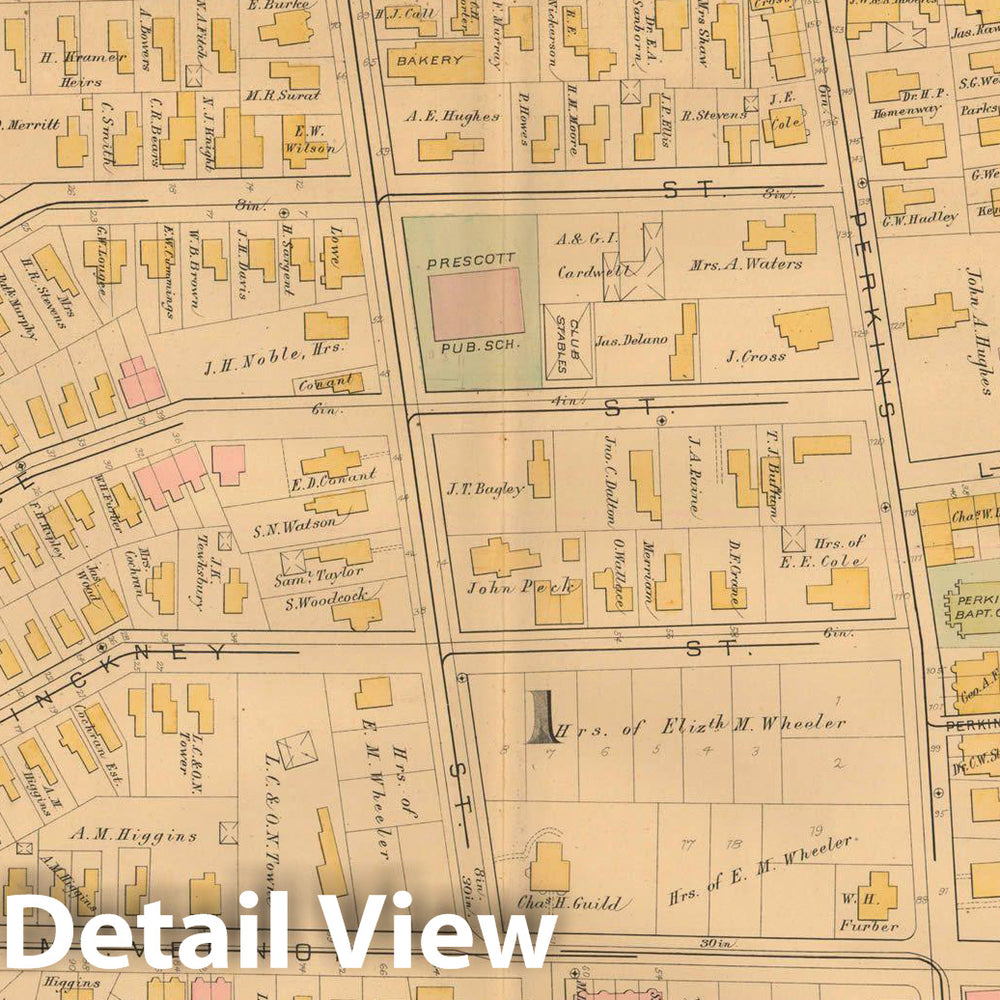 Historic Map : Atlas of Somerville Massachusetts, Somerville 1884 Plate 001 , Vintage Wall Art