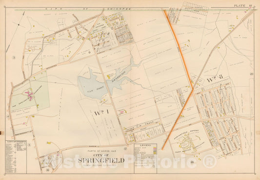 Historic Map : Atlas City of Springfield, Springfield 1899 Plate 018 , Vintage Wall Art