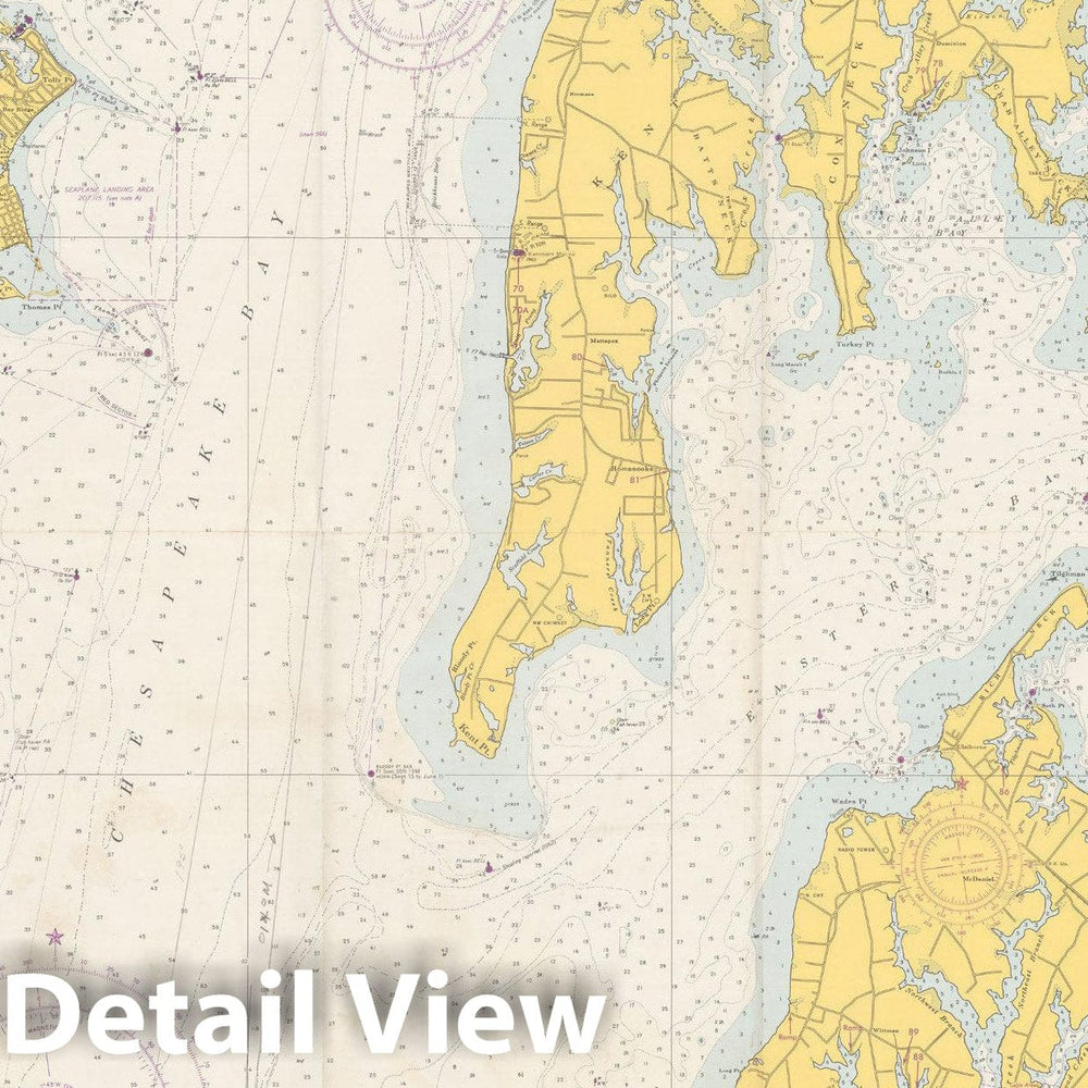 Historic Map : Chesapeake Bay: Eastern Bay and South River 1967 Topographic Map , Vintage Wall Art