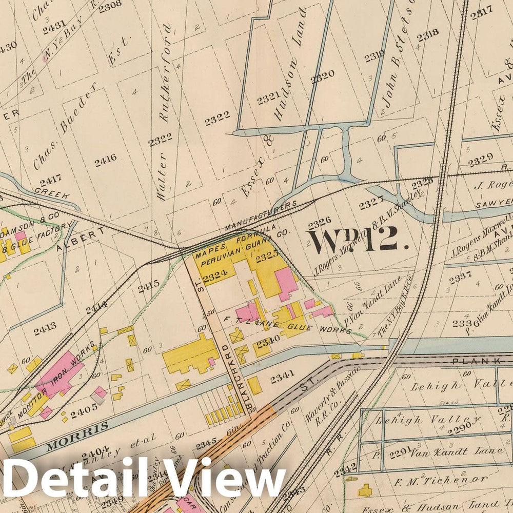 Historic Map : Atlas City of Newark, Newark 1901 Plate 033 , Vintage Wall Art