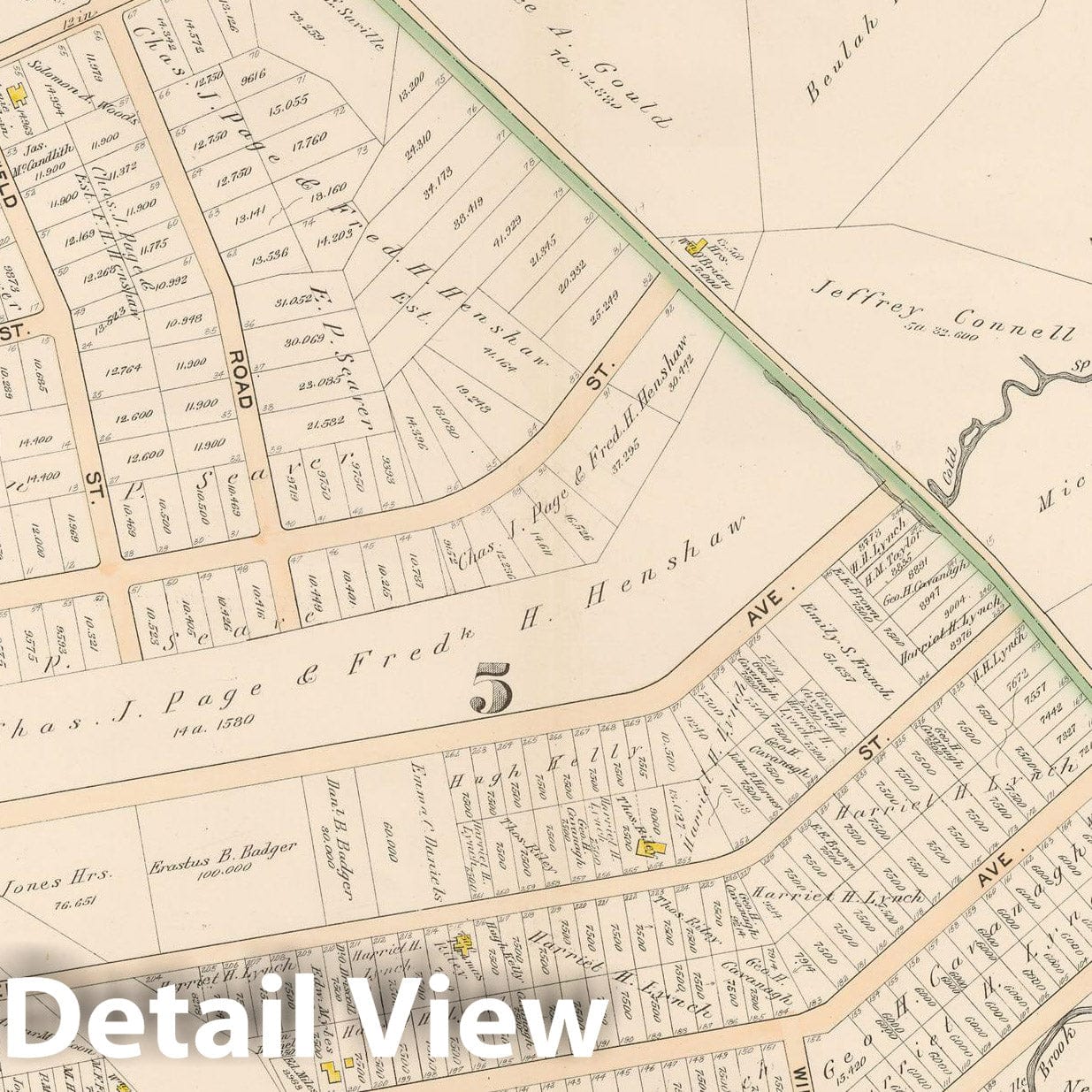 Historic Map : Atlas City of Newton, Newton 1895 Plate 024 , Vintage Wall Art