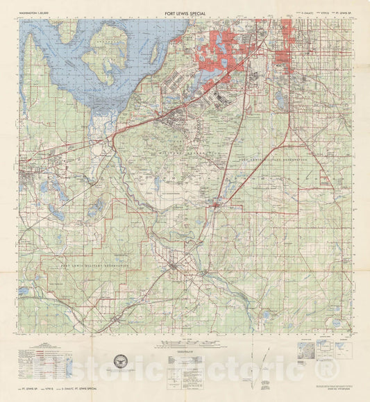 Historic Map : US Army Mapping Service, Washington 1974 , Vintage Wall Art