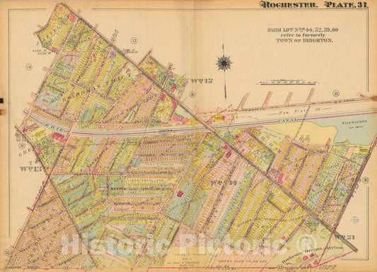 Historic Map : Atlas City of Rochester New York, Rochester 1910 Plate 031 , Vintage Wall Art