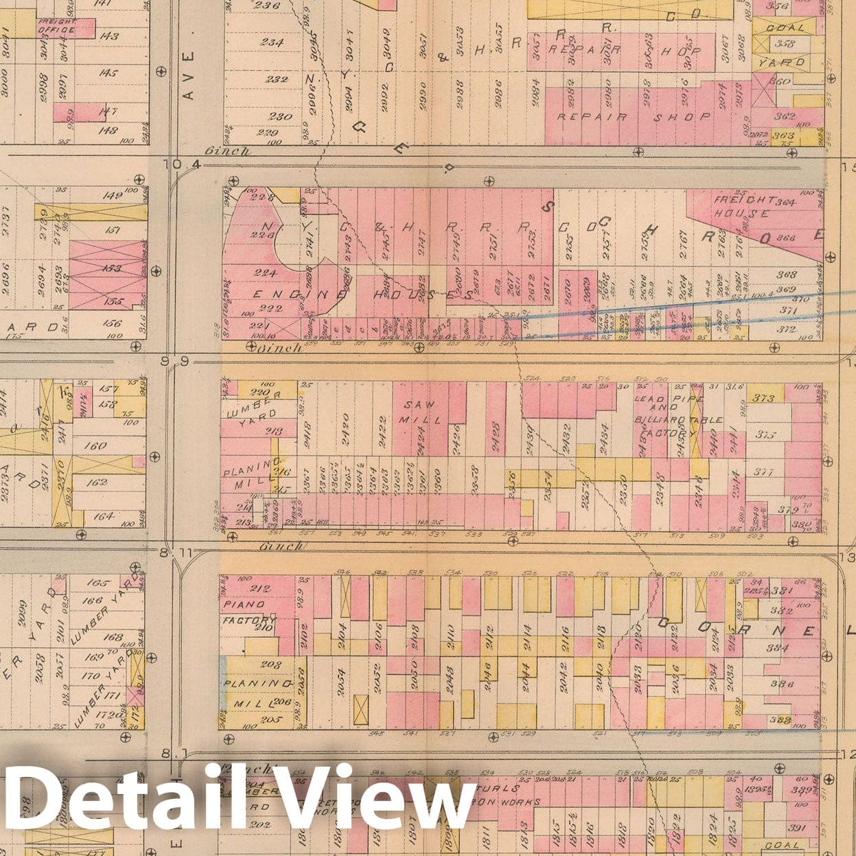 Historic Map : Atlas City of New York, Vol. 3; 16, Manhattan 1883 Plate 010 , Vintage Wall Art