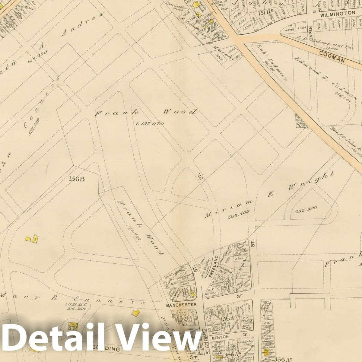 Historic Map : Atlas City of Boston, Vol. 5, Dorchester, Dorchester 1898 Plate 036 , Vintage Wall Art