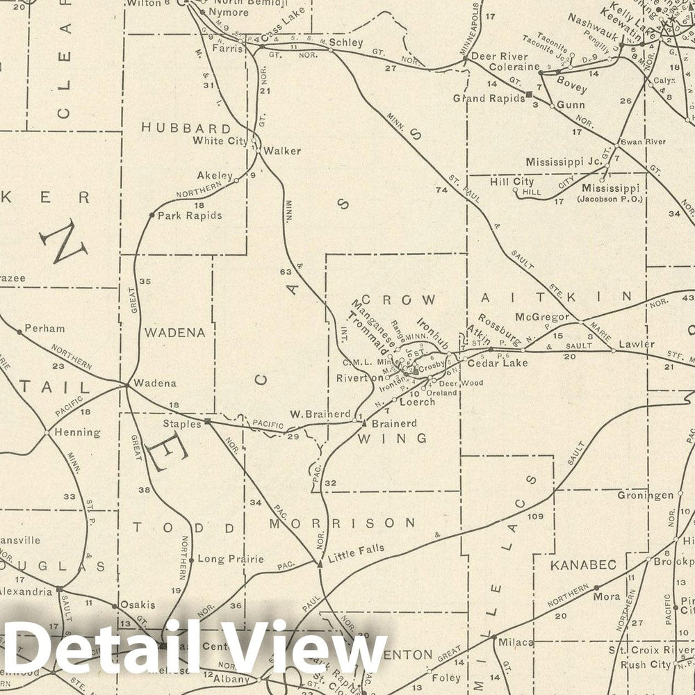Historic Map : Minnesota 1925 , v2, Vintage Wall Art