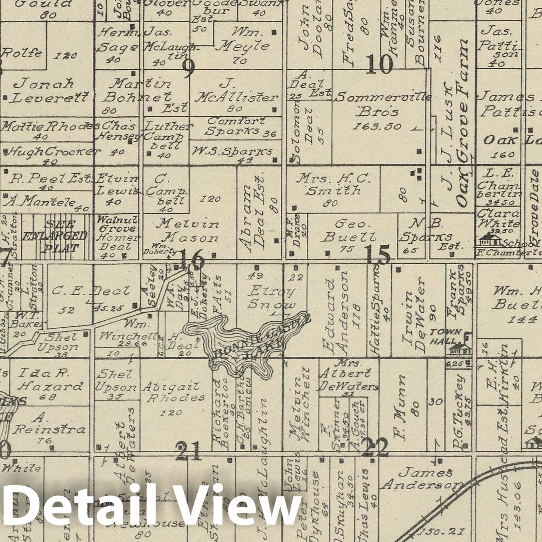Historic Map : Oshtemo 1910 , Standard Atlas of Kalamazoo County , Vintage Wall Art