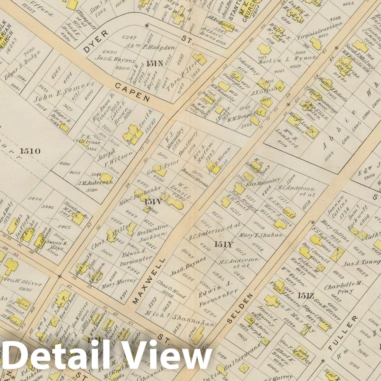 Historic Map : Atlas City of Boston, Vol. 5, Dorchester, Dorchester 1894 Plate 026 , Vintage Wall Art