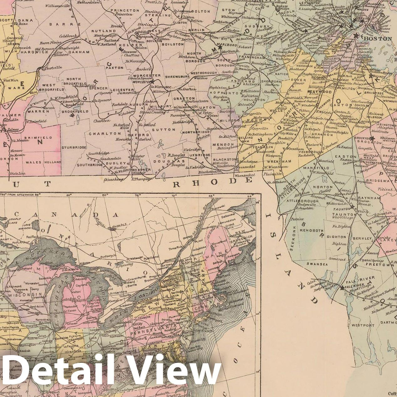 Historic Map : MA, Massachusetts 1903 , New Topographical Atlas of Surveys of Plymouth County ... , Vintage Wall Art