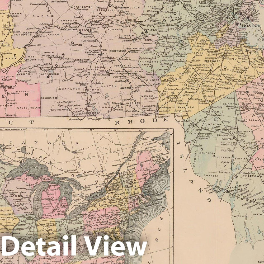 Historic Map : MA, Massachusetts 1903 , New Topographical Atlas of Surveys of Plymouth County ... , Vintage Wall Art