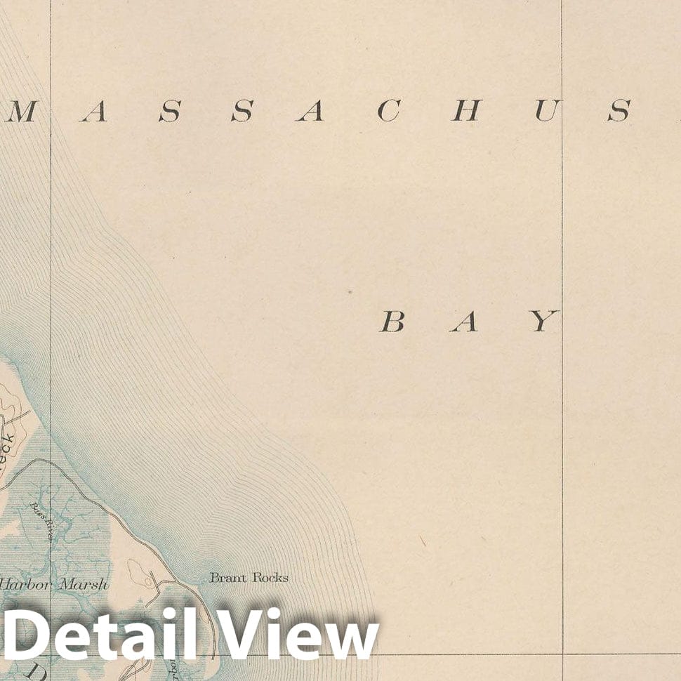 Historic Map : Atlas of Massachusetts, Duxbury & Marshfield 1890 Page 44 , Vintage Wall Art