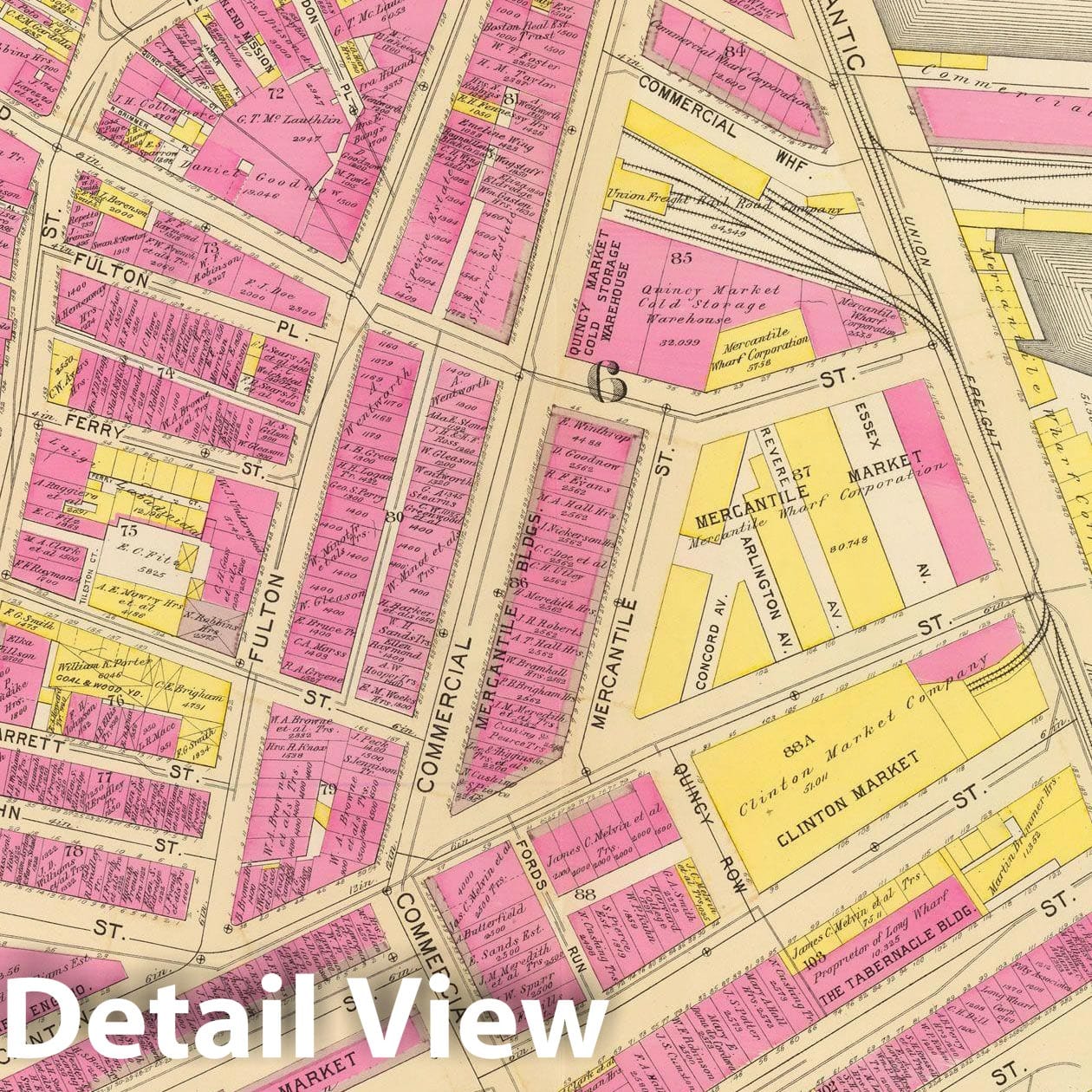 Historic Map : Boston 1895 Plate 003 , Atlas City of Boston Proper & Roxbury , Vintage Wall Art