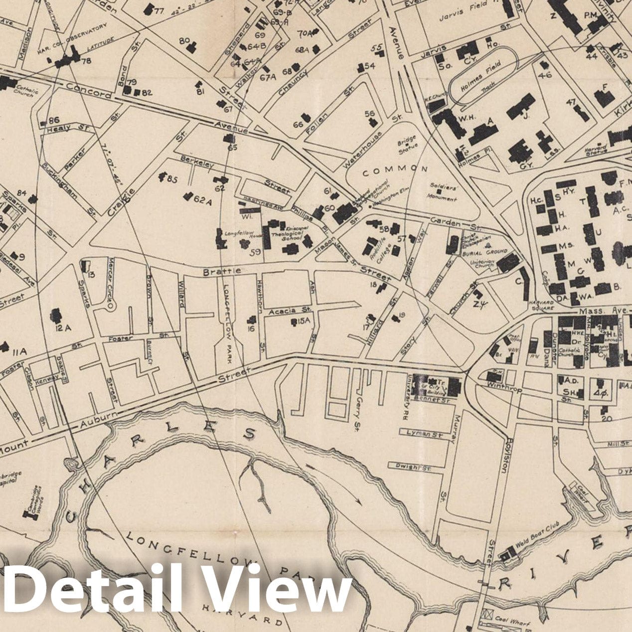 Historic Map : Cambridge 1898 , Vintage Wall Art