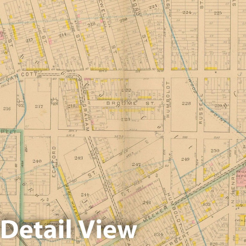 Historic Map : Atlas Entire City of Brooklyn Complete in One Volume, Brooklyn 1880 Plate 025 , Vintage Wall Art