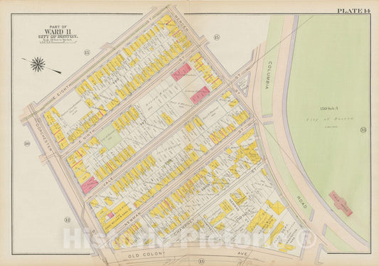 Historic Map : Atlas City of Boston: South Boston 1919 Plate 014 , v2, Vintage Wall Art