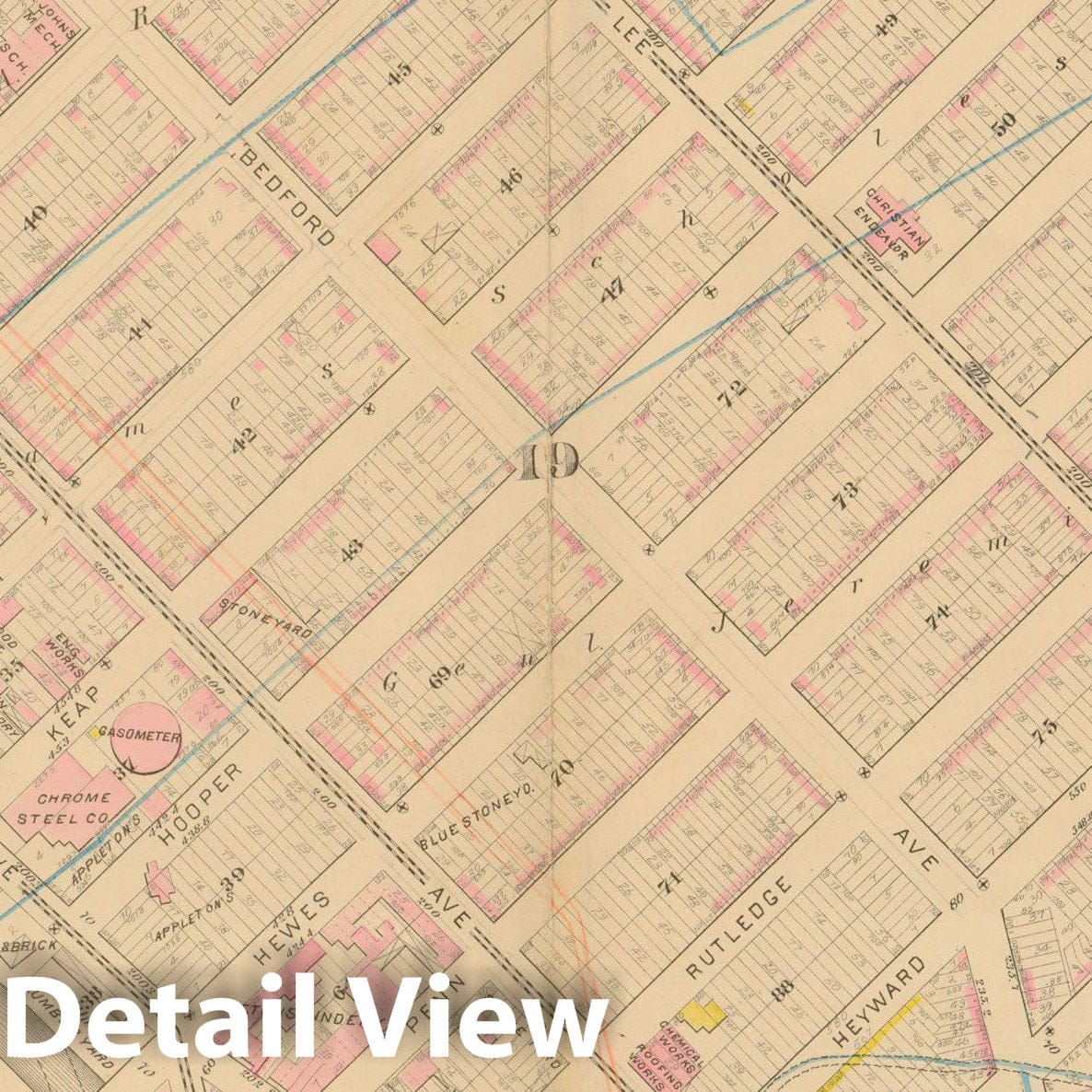 Historic Map : Atlas Entire City of Brooklyn Complete in One Volume, Brooklyn 1880 Plate 020 , Vintage Wall Art