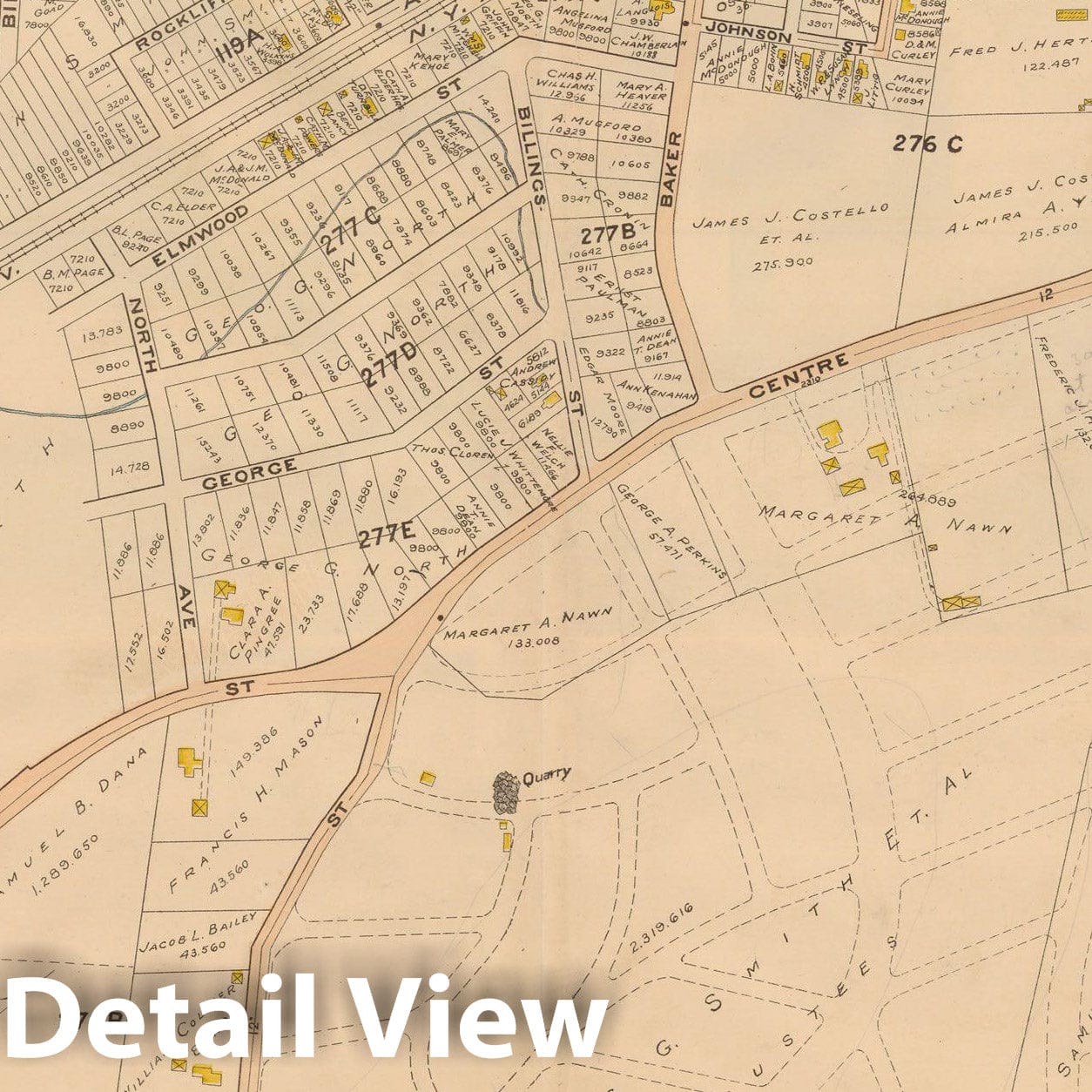 Historic Map : Atlas of Dorchester, West Roxbury and Brighton, West Roxbury 1899 Plate 031 , Vintage Wall Art