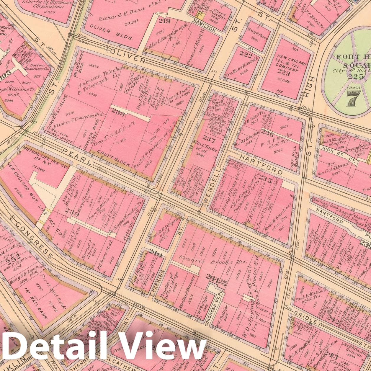 Historic Map : Atlas City of Boston, Boston 1912 Plate 010 , Vintage Wall Art