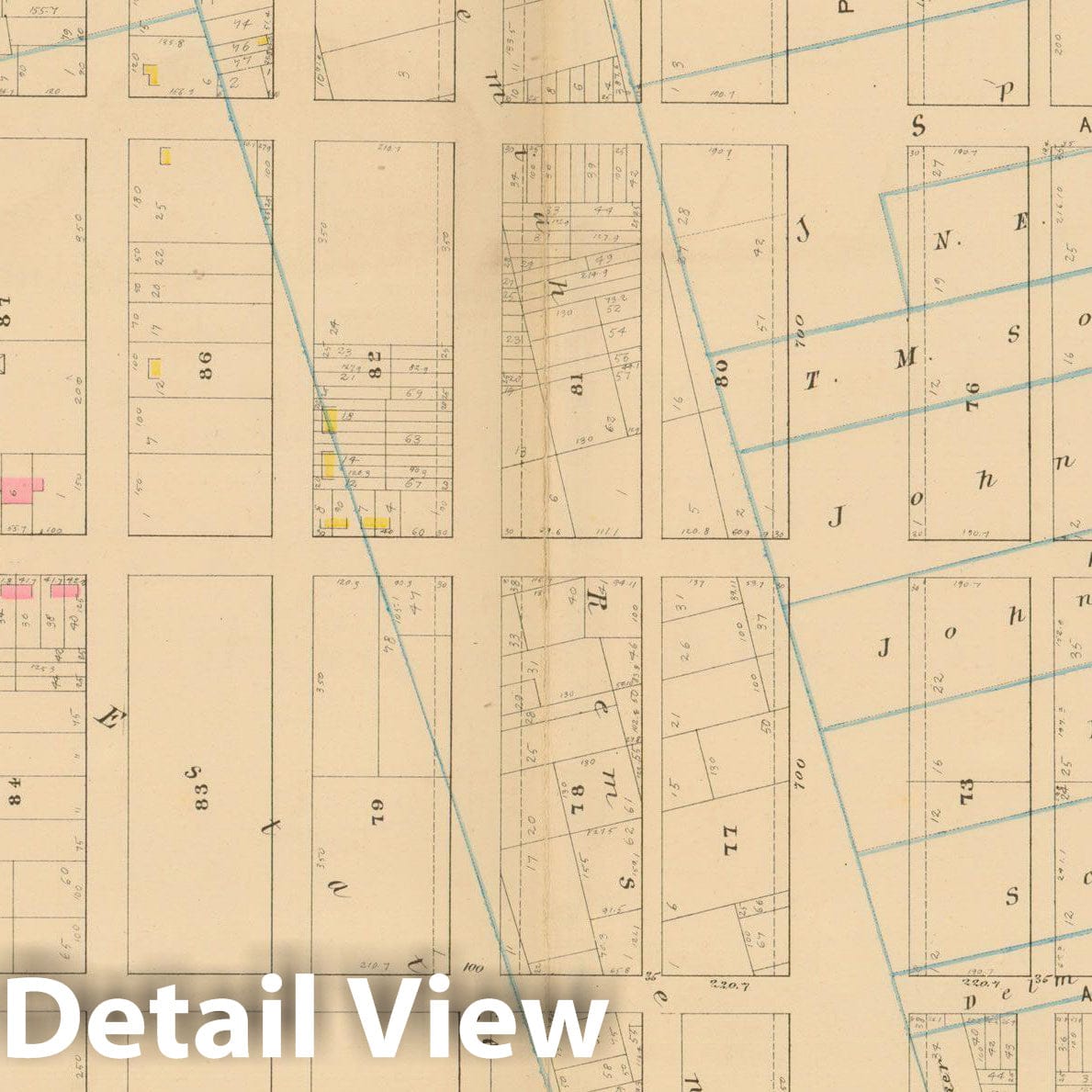 Historic Map : Atlas Entire City of Brooklyn Complete in One Volume, Brooklyn 1880 Plate 019 , Vintage Wall Art