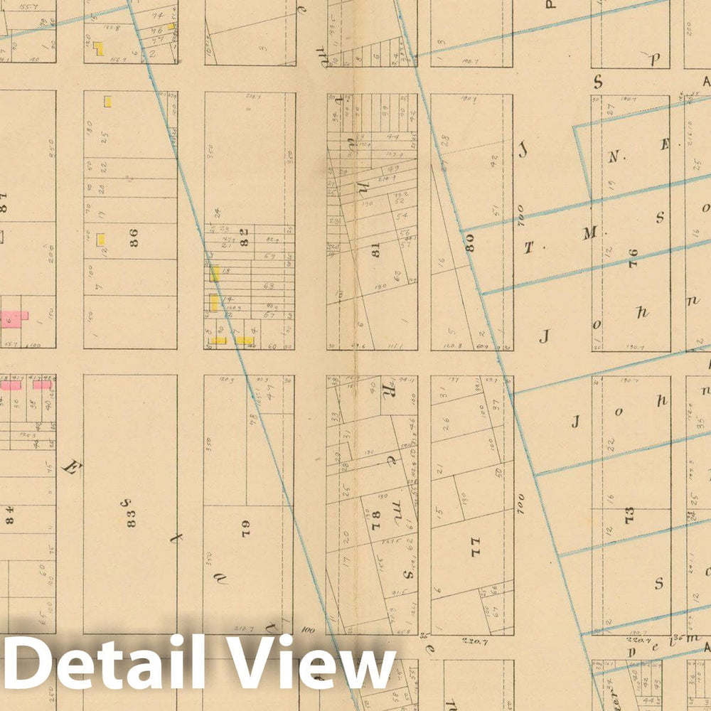Historic Map : Atlas Entire City of Brooklyn Complete in One Volume, Brooklyn 1880 Plate 019 , Vintage Wall Art