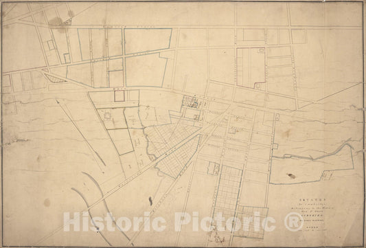 Historic Map : Cambridge Duna Estates , Vintage Wall Art