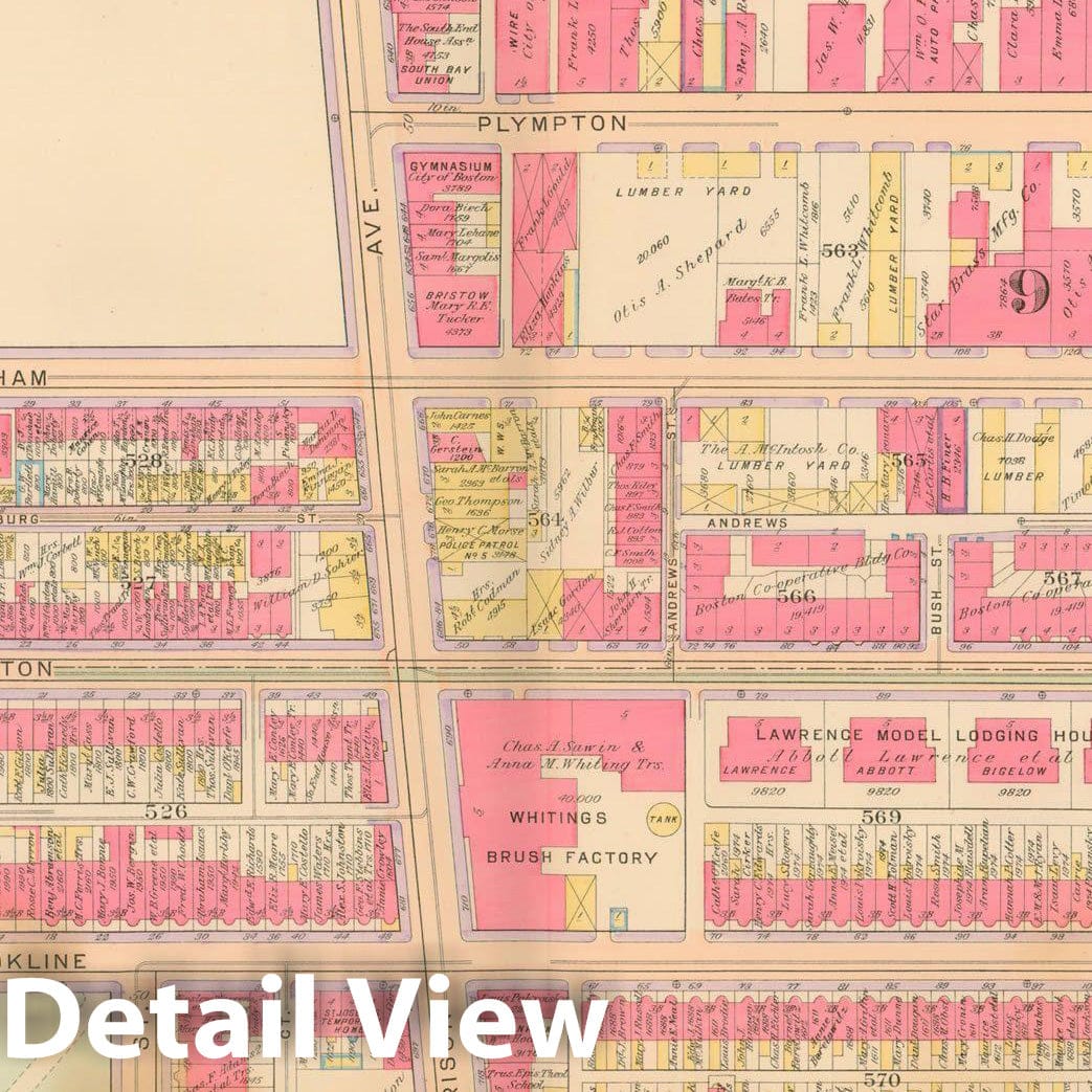 Historic Map : Atlas City of Boston, Boston 1912 Plate 026 , Vintage Wall Art