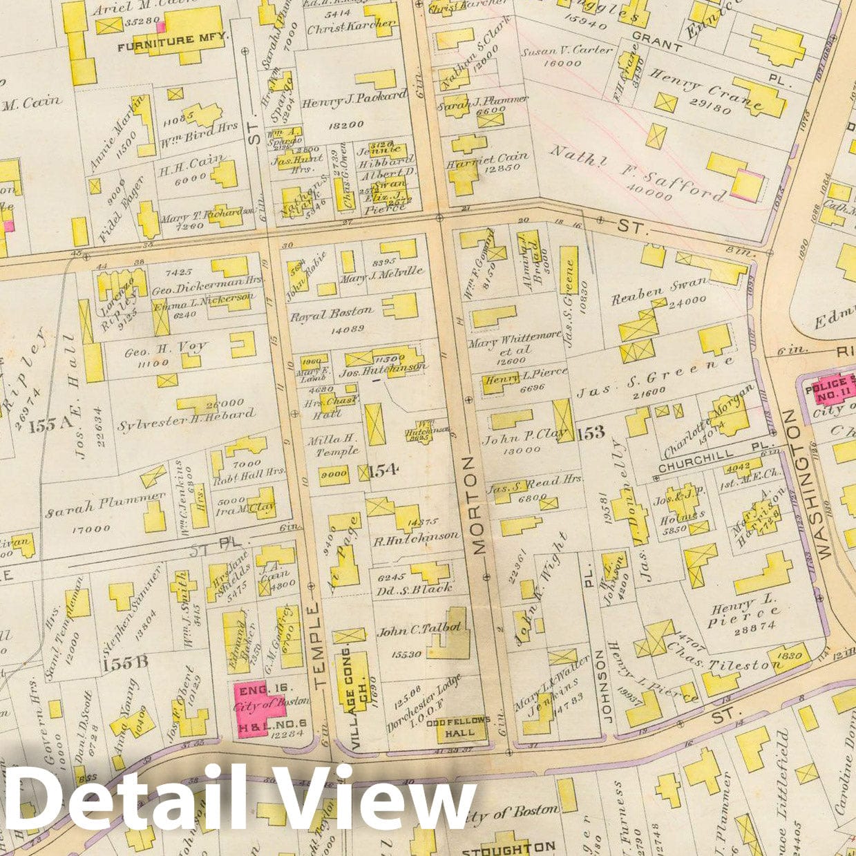 Historic Map : Atlas City of Boston, Vol. 5, Dorchester, Dorchester 1889 Plate 029 , Vintage Wall Art