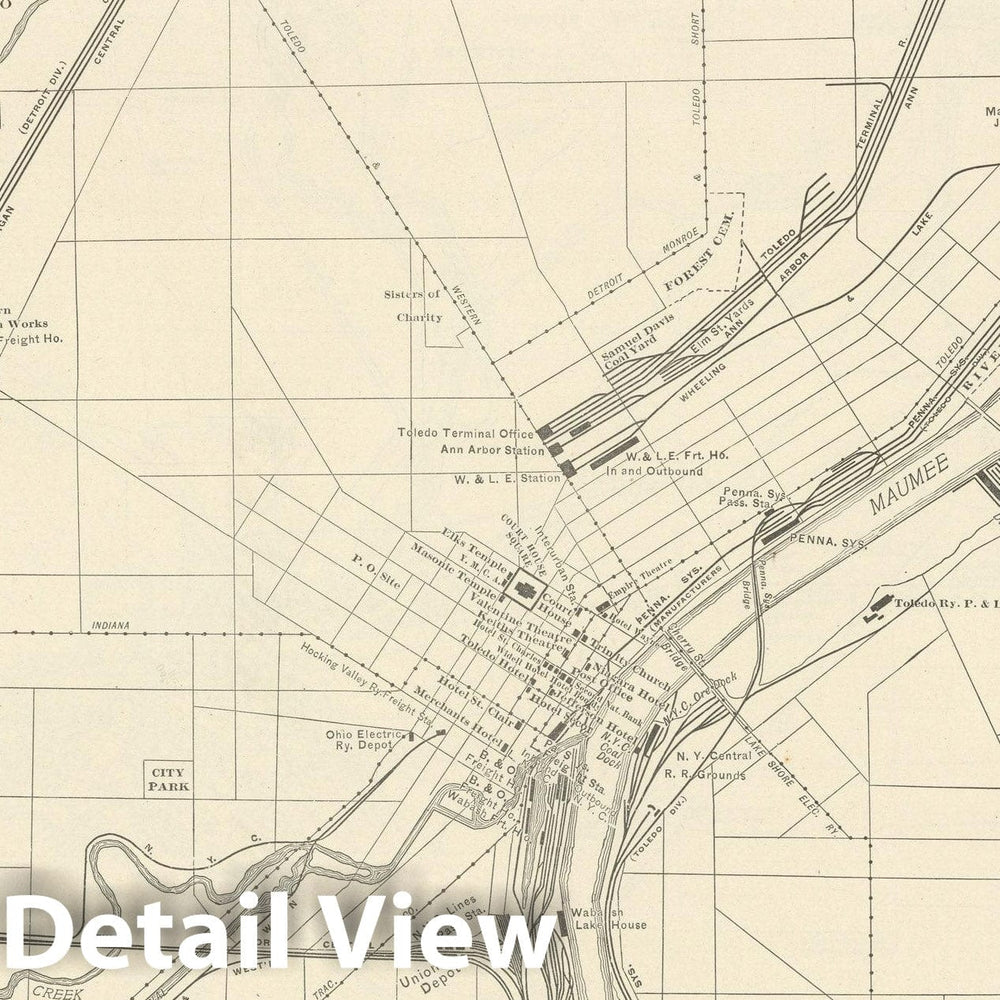 Historic Map : Commercial Atlas of America, 56th Edition, Toledo 1925 , Vintage Wall Art
