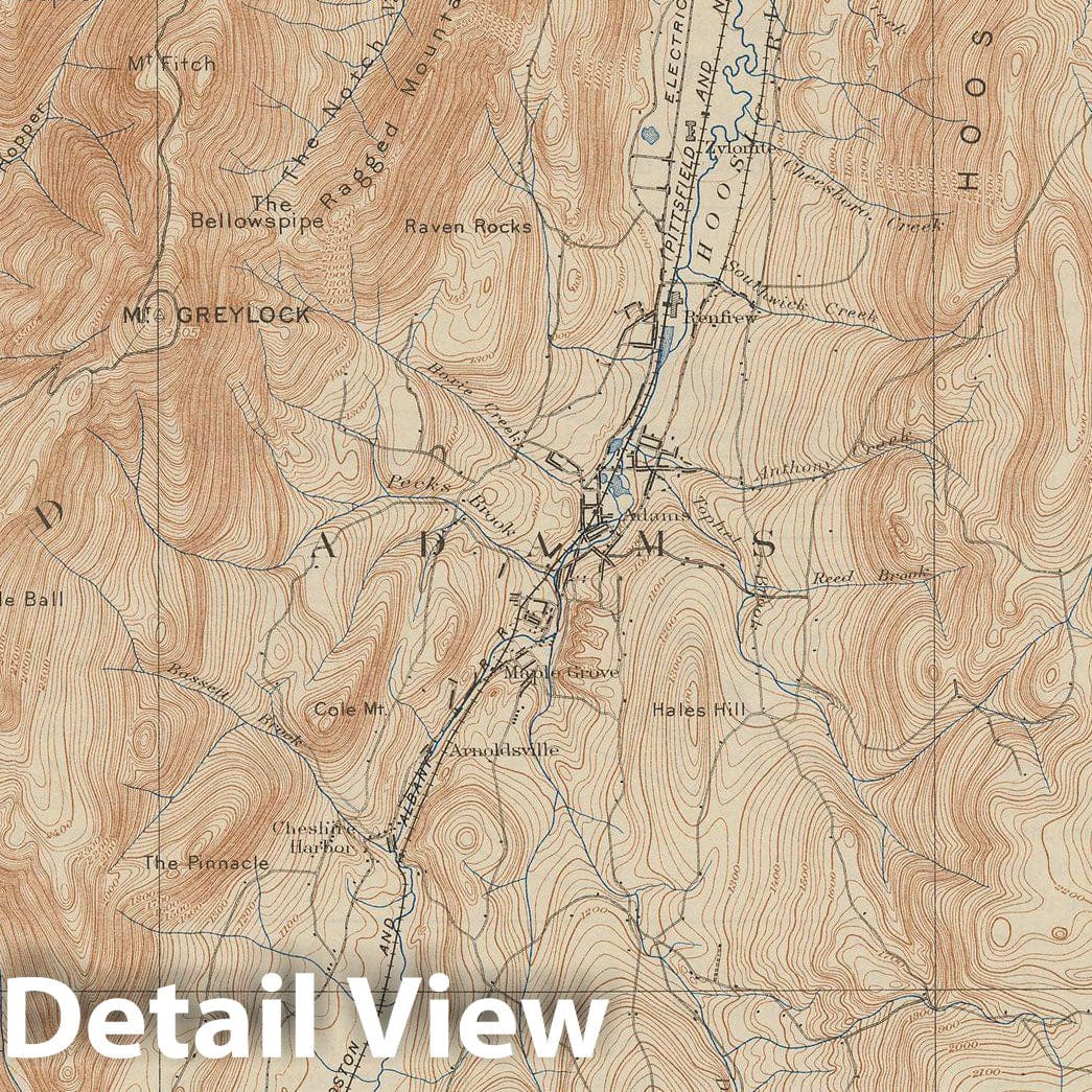 Historic Map : USGS 7.5 Minute Sheets and Quadrangles, Adams & Cheshire & North Adams 1941 Topographic Map , Vintage Wall Art