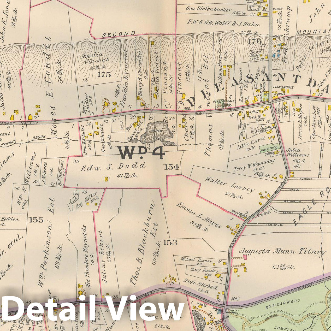 Historic Map : Atlas Oranges, West Orange 1911 Plate 019 , Vintage Wall Art