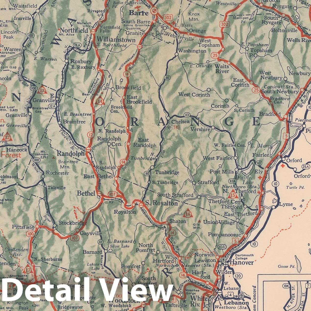 Historic Map : Vermont , Vintage Wall Art