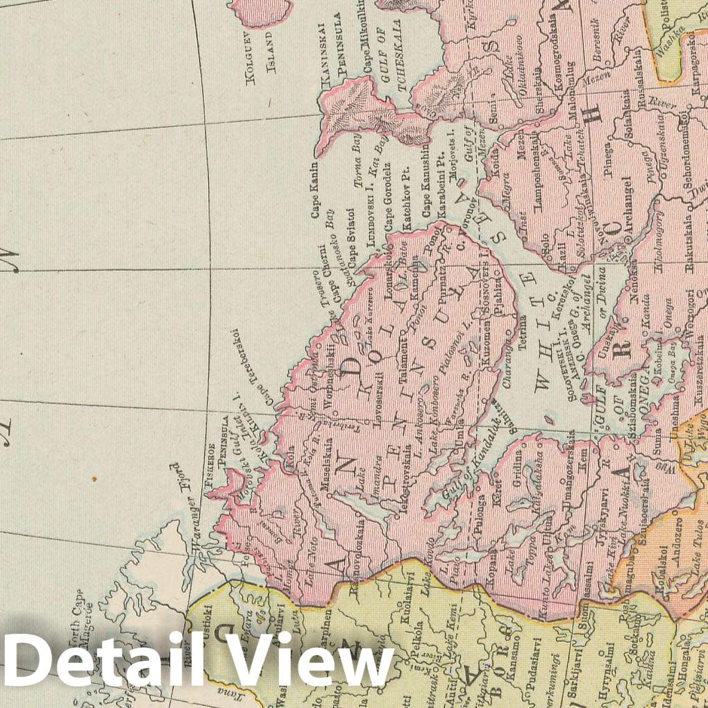 Historic Map : Russia 1900 , Universal Atlas World , Vintage Wall Art