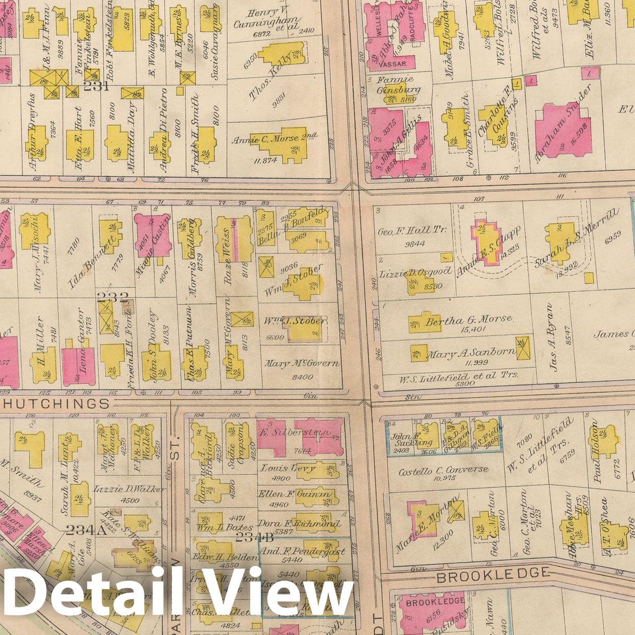 Historic Map : Atlas City of Boston, Roxbury, Roxbury 1915 Plate 028 , Vintage Wall Art
