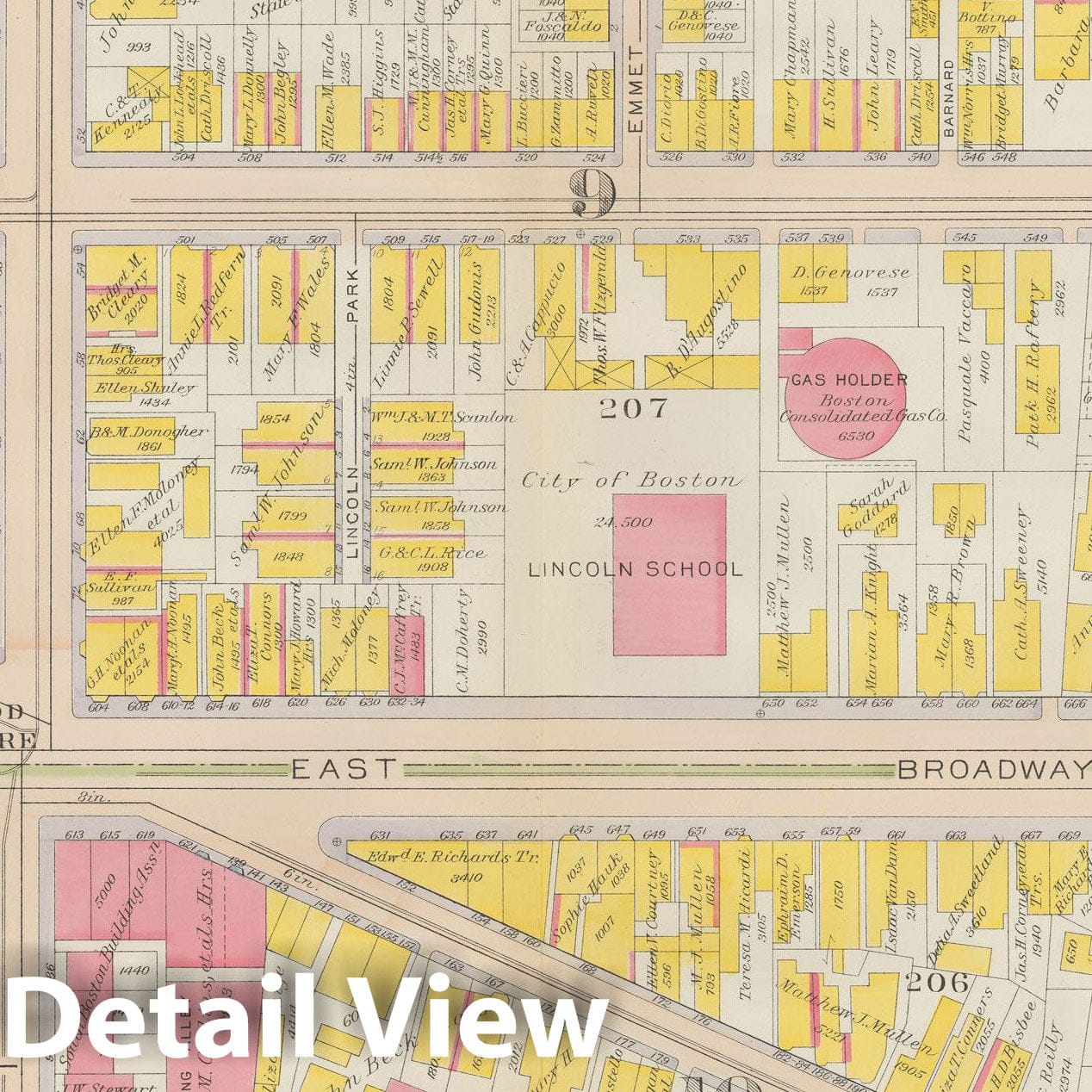 Historic Map : Atlas City of Boston: South Boston 1919 Plate 020 , Vintage Wall Art