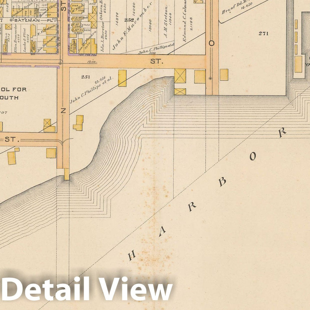 Historic Map : Atlas of South Boston, South Boston 1891 Plate 027 , Vintage Wall Art