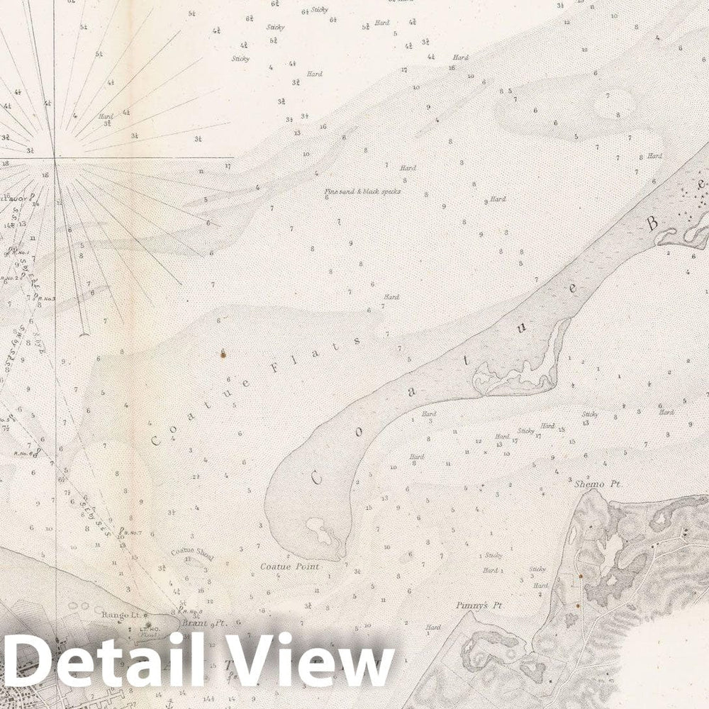 Historic Map : Nantucket 1866 Topographic Map , Vintage Wall Art