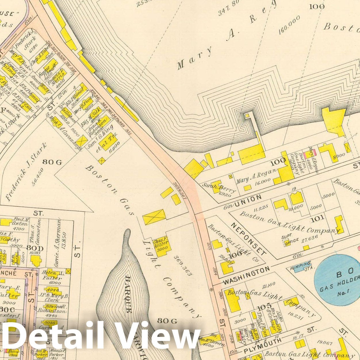 Historic Map : Atlas City of Boston, Vol. 5, Dorchester, 4th Ed., Dorchester 1904 Plate 019 , Vintage Wall Art