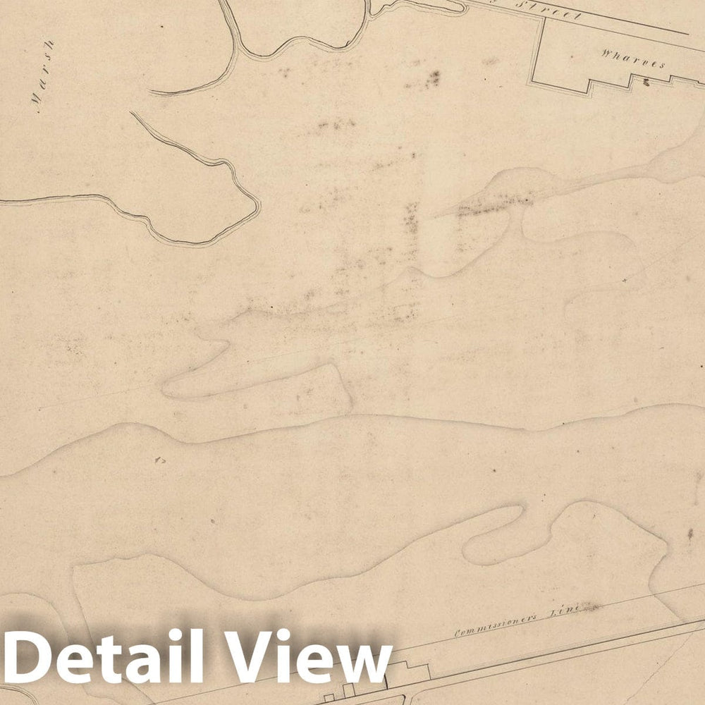Historic Map : Charles River Basin 1844 , Vintage Wall Art