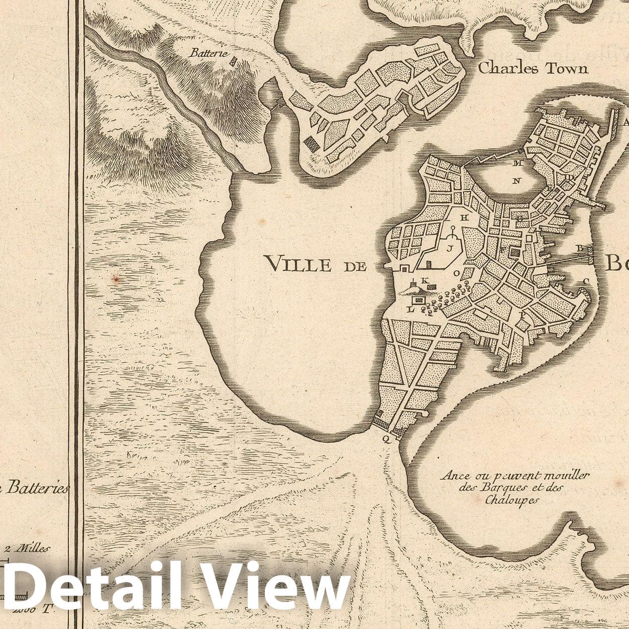 Historic Map : Boston 1757 , Vintage Wall Art