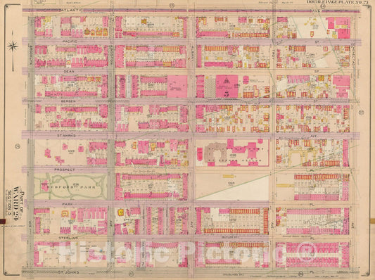 Historic Map : Brooklyn 1904 Plate 023 , Atlas Borough of Brooklyn , Vintage Wall Art
