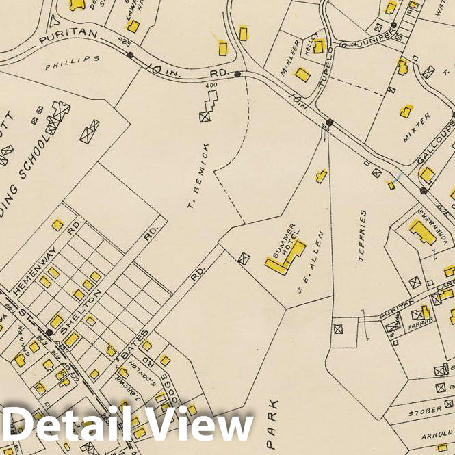 Historic Map : Atlas of Lynn, Nahant & Swampscott, Lynn & Swampscott 1924 Plate 15b , Vintage Wall Art