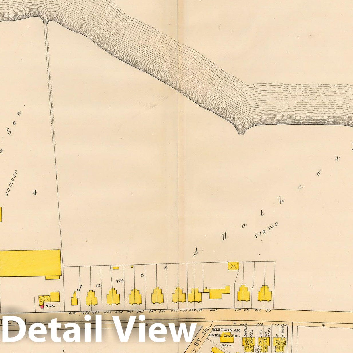 Historic Map : Atlas City of Boston, Volume 7, Brighton Mass., Allston & Brighton 1890 Plate 022 , Vintage Wall Art