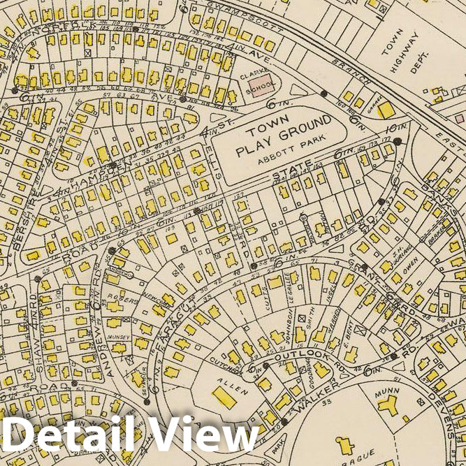 Historic Map : Atlas of Lynn, Nahant & Swampscott, Lynn & Swampscott 1924 Plate 15a , Vintage Wall Art