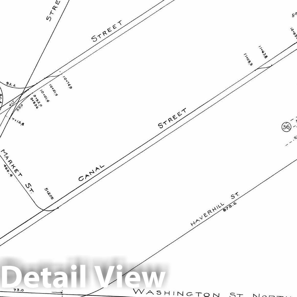 Historic Map : Boston Elevated Railway Track Plans, Boston 1899-1915 Plate 033 , Vintage Wall Art