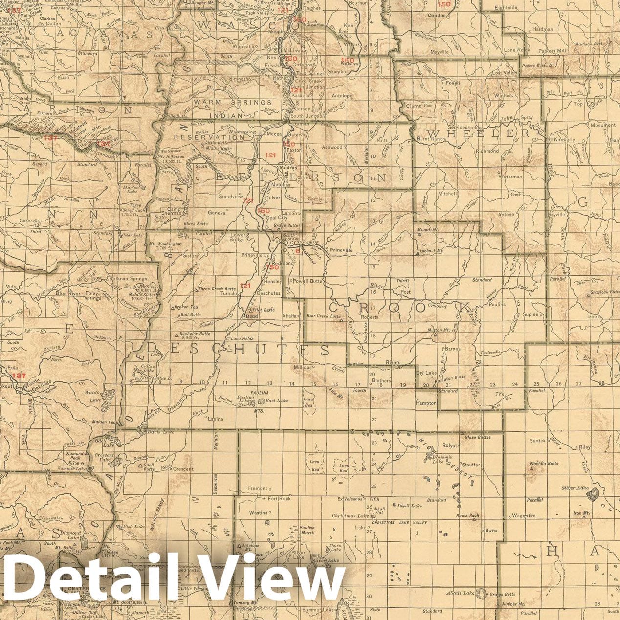 Historic Map : Oregon 1925 , v2, Vintage Wall Art