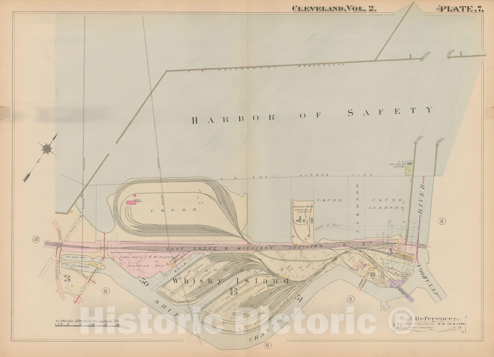 Historic Map : Plat Book of The City of Cleveland, Vol. Two, 1912 Plate 007 , Vintage Wall Art