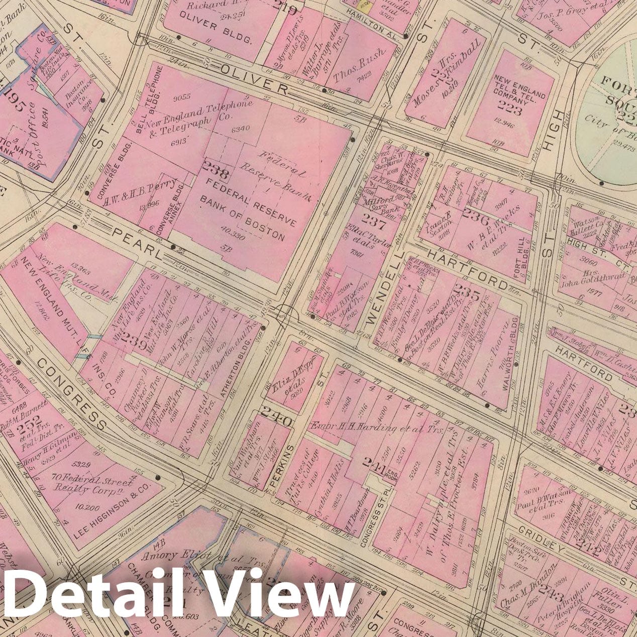 Historic Map : Atlas City of Boston: Boston Proper and Back Bay, Boston 1928 Plate 010 , Vintage Wall Art
